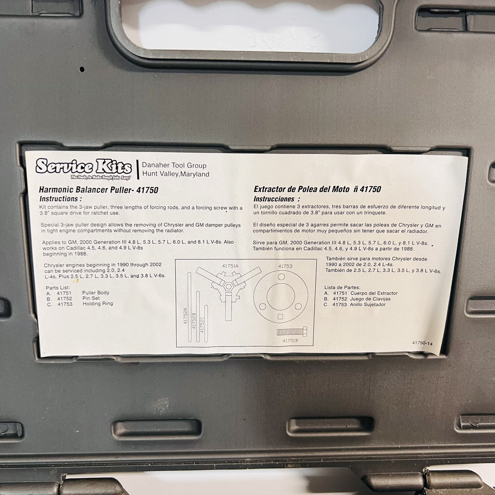 NAPA+Harmonic+Balancer+Puller+Service+Kits+41750 for sale online eBay