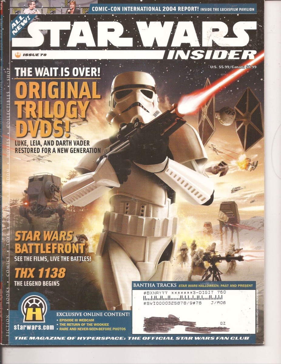 Cream Magazine Limited STAR WARS スターウォーズ Star Wars Insider #78 Nov-Dec 2004 THX 1138 The Legend Begins