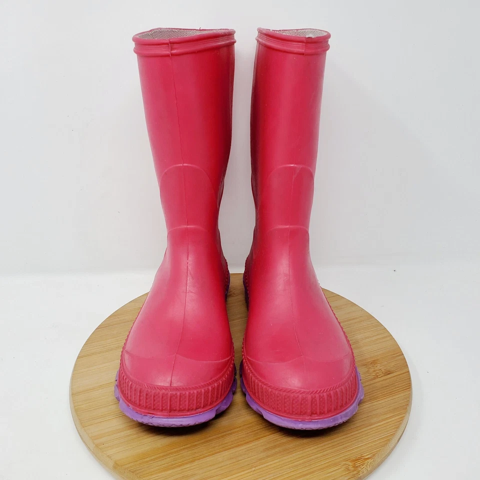 Kamik Niños 13 Botas de Lluvia Rosa Púrpura Pull On Zapatos Impermeables Foto 3 de 4