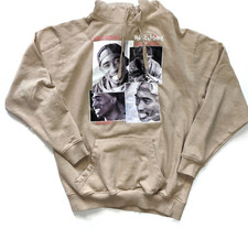 Tupac Shakur Poetic Justice Men's Hoodie Tan Rap Hip-hop Med Graphic Streetwea