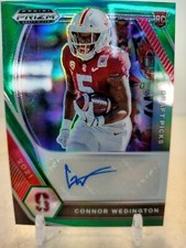 CONNOR WEDINGTON AUTO 2021 Panini Prizm Draft Picks GREEN ROOKIE STANFORD 
