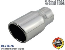 Punta de escape tubo de escape embellecedor s/acero 76 mm para Mazda 3 Nissan Micra Ford Focus Honda