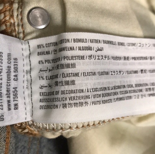NWT Abercrombie Kids Big Girls’ Slim Super Skinny Dark Wash Denim Jeans 13 / 14 - Picture 12 of 12