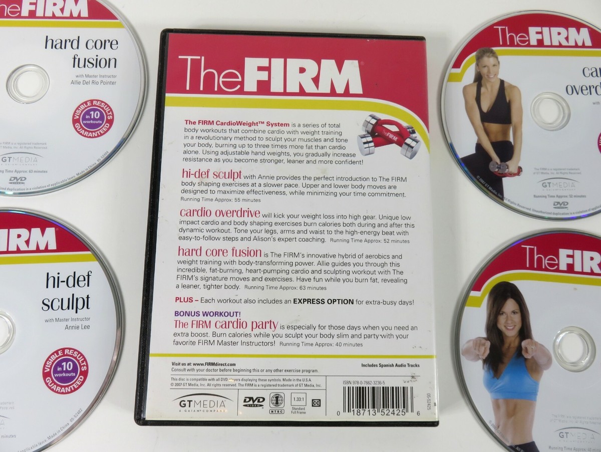 The Firm Lot of 4 DVDs Cardio Weight System Hi Def Sculpt Cardio