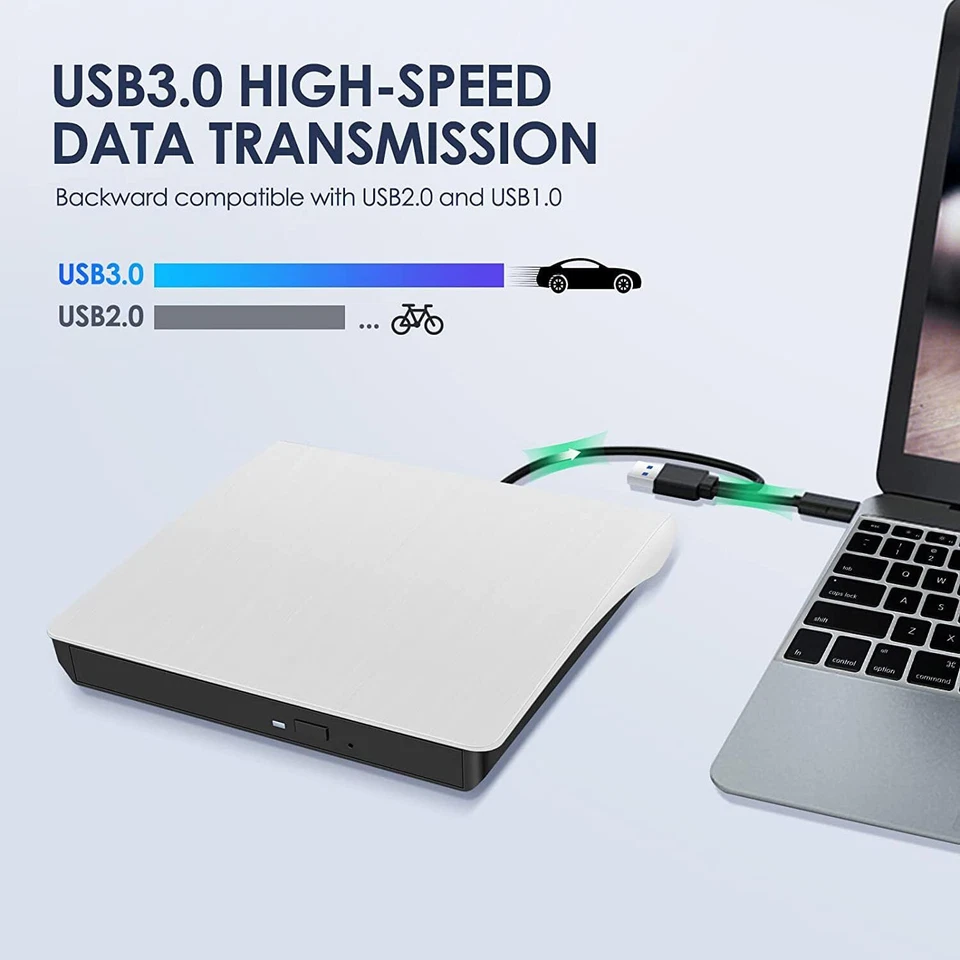 External DVD Drive CD Drive External USB 3.0 External for Laptop MacBook PC - Image 4 of 4