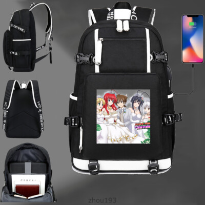 USB Knapsack Anime Highschool dxd SchoolBag Backpack Cosplay Shoulder Bags Z05
