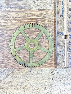 Antique Clock Movement Count Wheel  (65.58mm Dia, 9.30mm Inner Dia) (KD962)