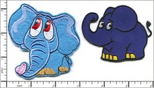 30 Pcs Embroidered Iron on patches Wild Animal Elephant Family AP016eA