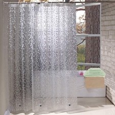 EurCross Extra Wide 108x72 3D Pebble Shower Curtain Liner Heavy Duty