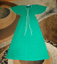 54" Vintage Vanity Fair Robe Green Zippered "Velour" Robe 32.5" wide Bottom
