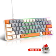 63 key portable 60 mechanical gaming keyboard RGB backlit compact mini gaming k
