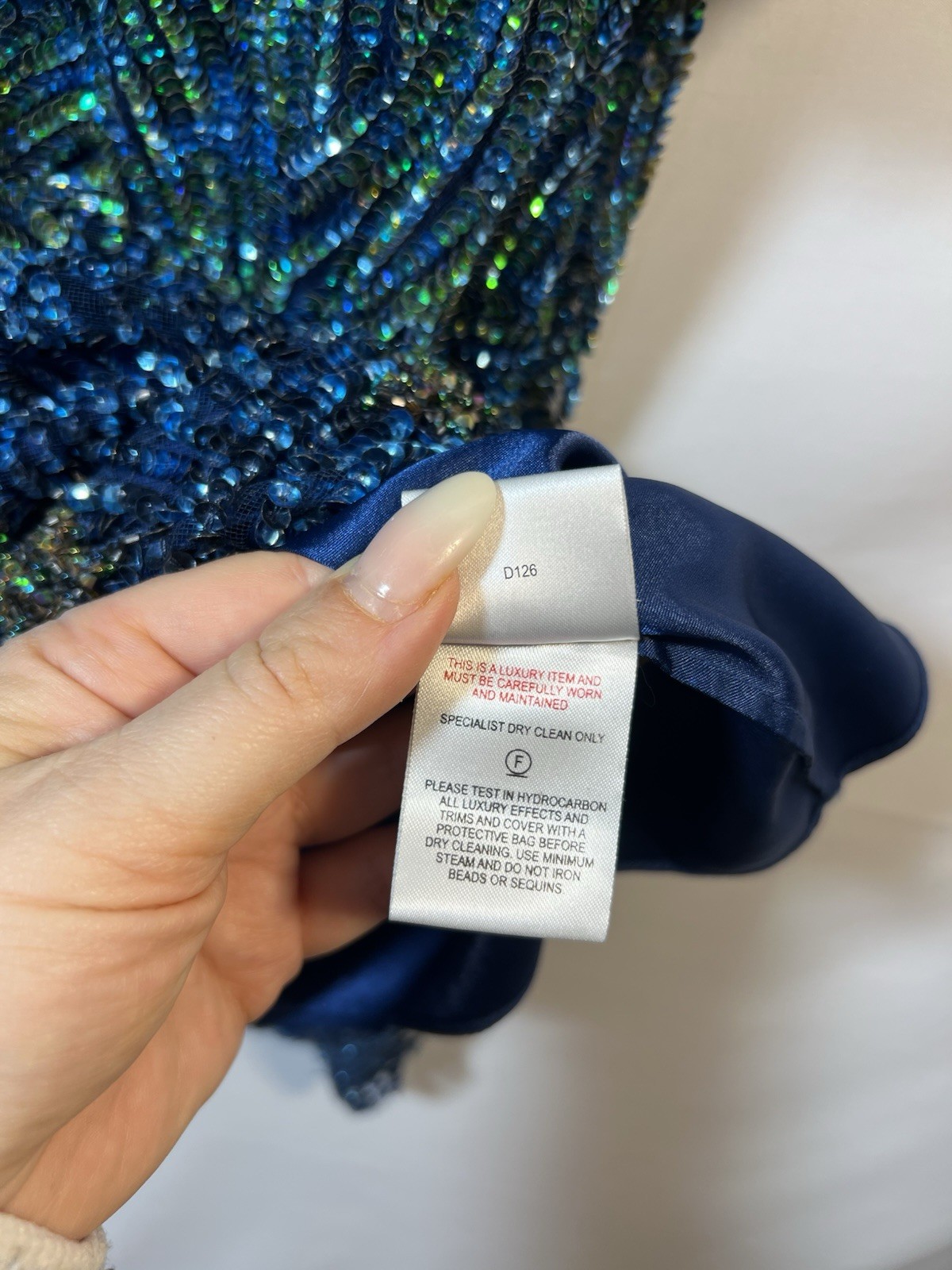 Very Rare Jenny Packham blue green embellished mini dress UK10 runs smaller image 7
