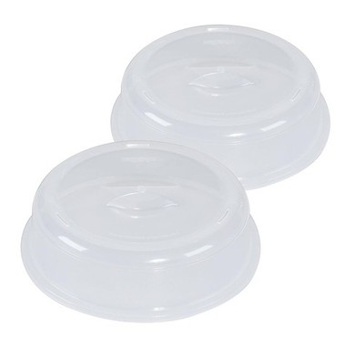 Effortless Cooking with Clear 10-Inch Microwave Splatter Covers - Set of 2