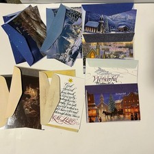 His Delight Religious Christmas Cards Set 12 Assorted Scripture Winter Nativity