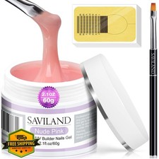 Saviland Builder Nail Gel Kit Nude Pink Extension Hard Gel 60g