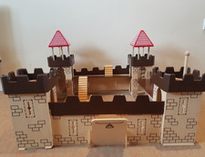 Vintage ELC Wooden Playset Fort w/ Drawbridge Castle Including 20 Figures +Horse