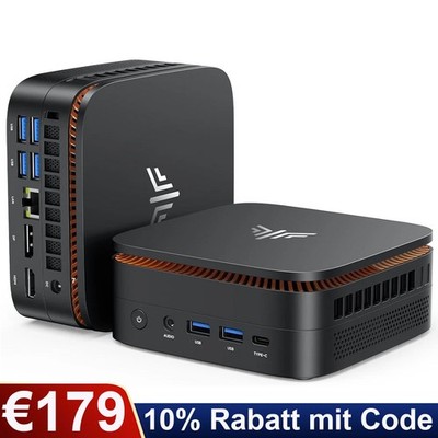 NiPoGi P1 Mini PC AΜD Ryzen 3 4300U 8GB DDR4 256GB SSD 4K WiFi5 BT Win 11 Pro