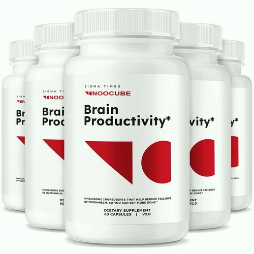 (5 Pack) Noocube Brain Productivity Capsules, Advanced Mind Boost Supplement