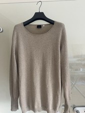 Cashmere Pullover Größe M beige m. Goldlurex