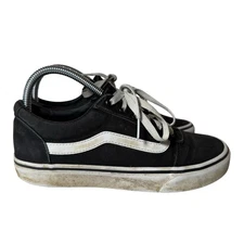 Vans Unisex Men's Size 5.5 Women's 7.5 Skate Old Skool Black White Low Top Shoes