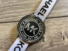 Michael Kors Watch Addyson White Black Dial Watch Logo MK Adjustable BNWOT NEW