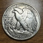 1946 DDR Doubled Die Reverse Walking Liberty Half Dollar F details - Cleaned