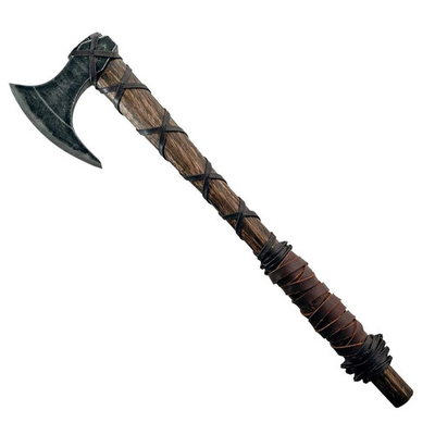 #ad #ad Ragnar Lothbrok Viking Axe Hand Forged Carbon Steel Bearded Axe w Sheath $49.99