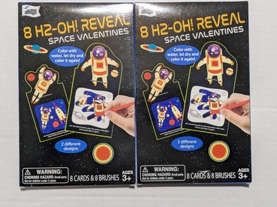 Mello Smello - 8 H2-OH! Reveal Space Valentine Exchange Cards Boxes x2 - NEW!