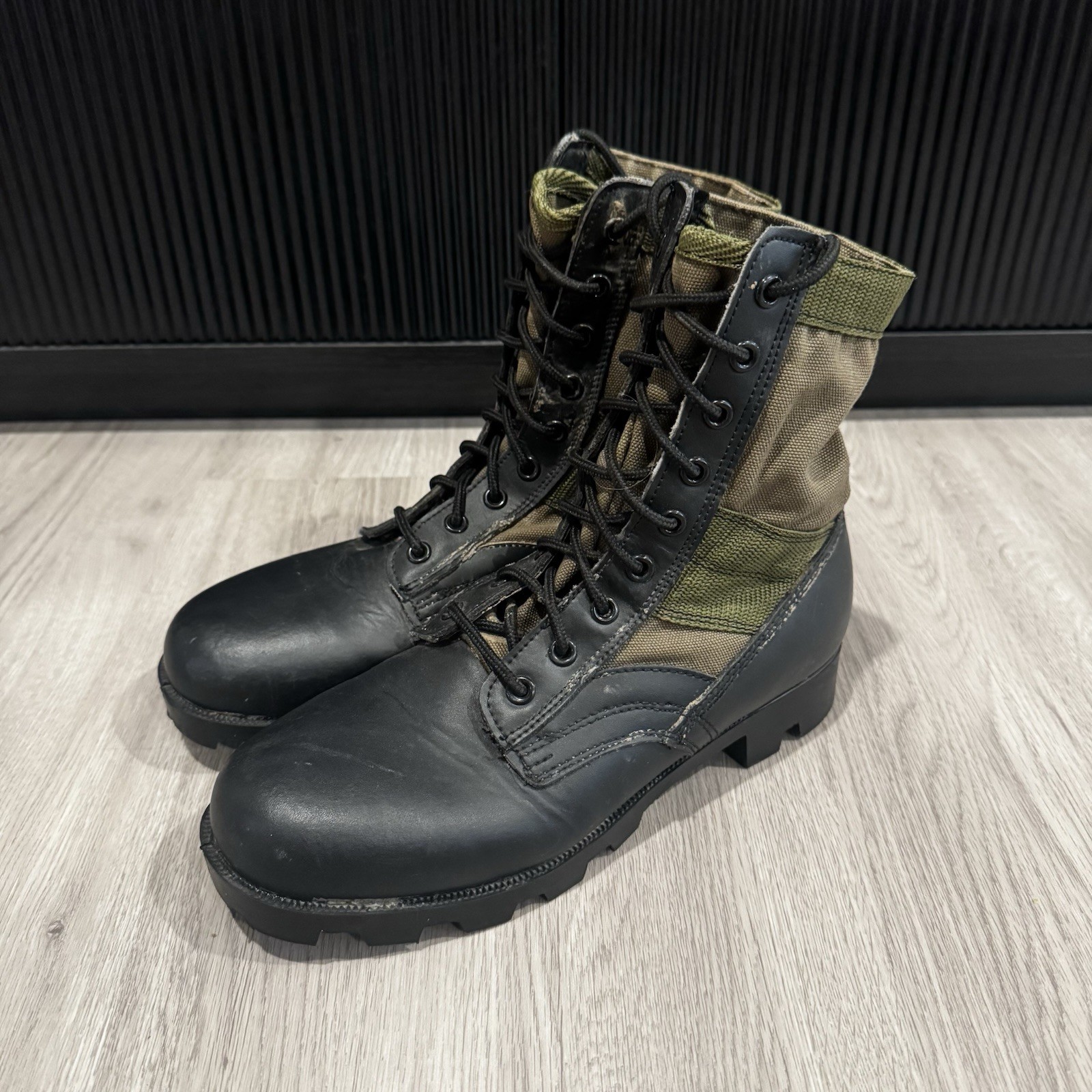 Rothco Military Jungle Boots Mens Combat Black Leather Lace Up Size 8 R