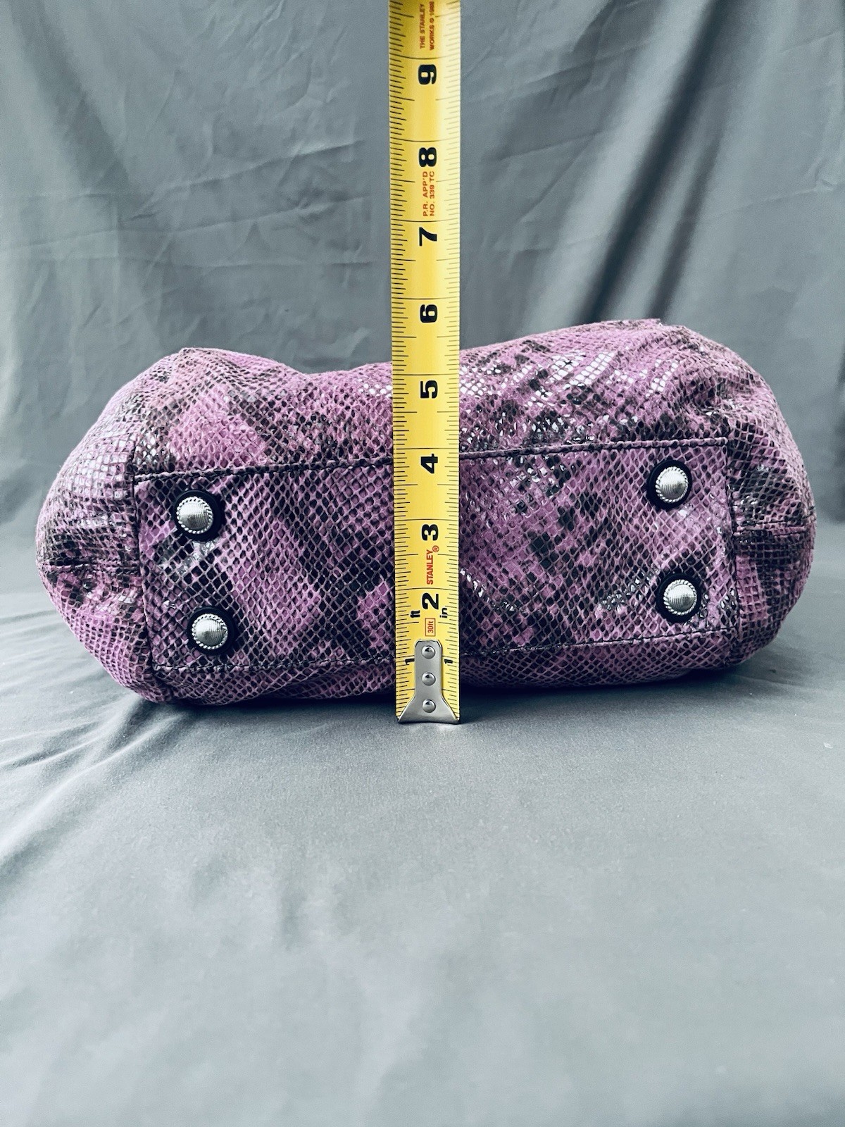 Judith Ripka PYTHON Embossed Leather THISTLE/PURP… - image 16