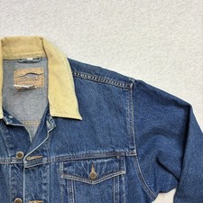 Saugatuck dry goods Co Denim jacket Men s medium Trucker corduroy 90s vintage