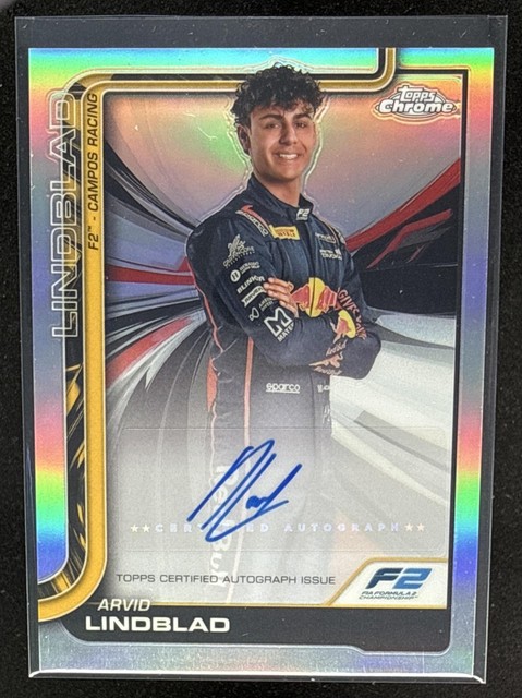 2025 Topps Chrome Formula 1 Arvid Lindblad Auto #CAC-LIN