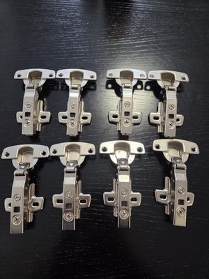 8× Hettich Topfscharniere 35mm T52 mit integriertem Dämpfer+Montageplatten 