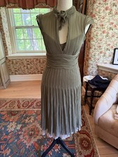 Elie Tahari Women's Seafoam Green Silk Dress Size Small