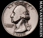1940 Silver Washington Quarter - Scarce  Better Date  No Reserve  #M592 — photo 1