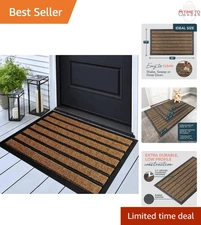 Outdoor Door Mat Rubber Dirt Trapping Welcome Non-Slip Indoor Outdoor 30x17