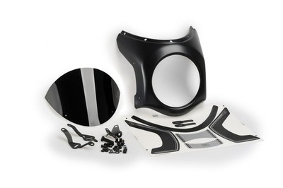 Puig Retro Verkleidung Matt Schwarz & Display Triumph Scrambler 400X 24 - 25