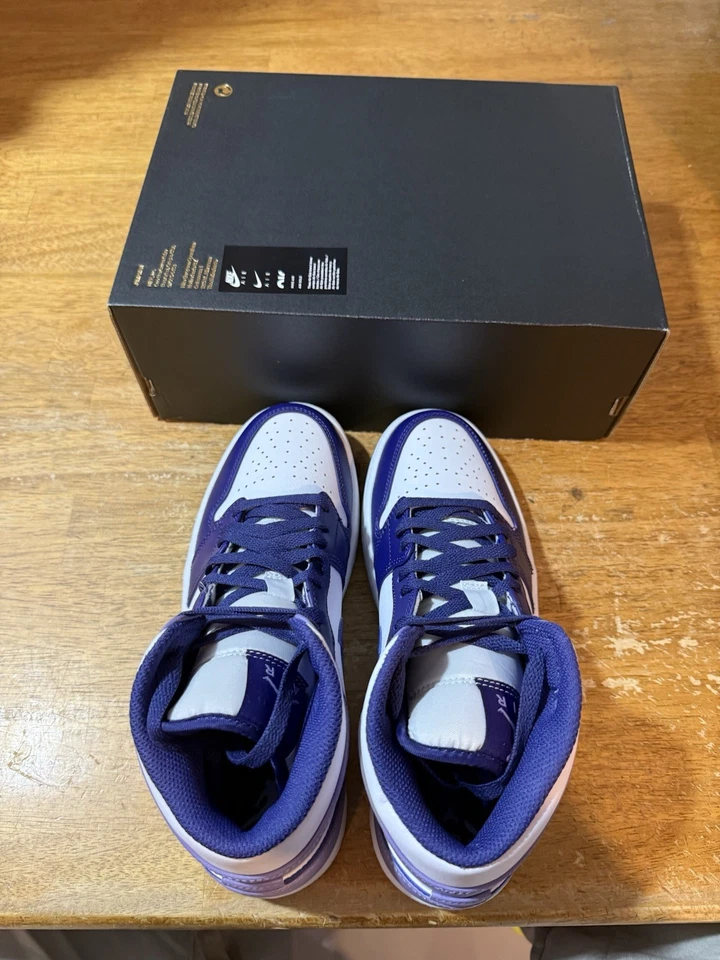 Men's Size 8.5-Nike Air Jordan 1 Mid "Sky J Purple" DQ8426-515 Fast Shipping - Image 3 of 4