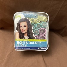 NEW CONAIR TIGHT BOUNCY CIRLS BRUSH ROLLERS- PERFECT FOR SHORT HAIR- 36 PCS
