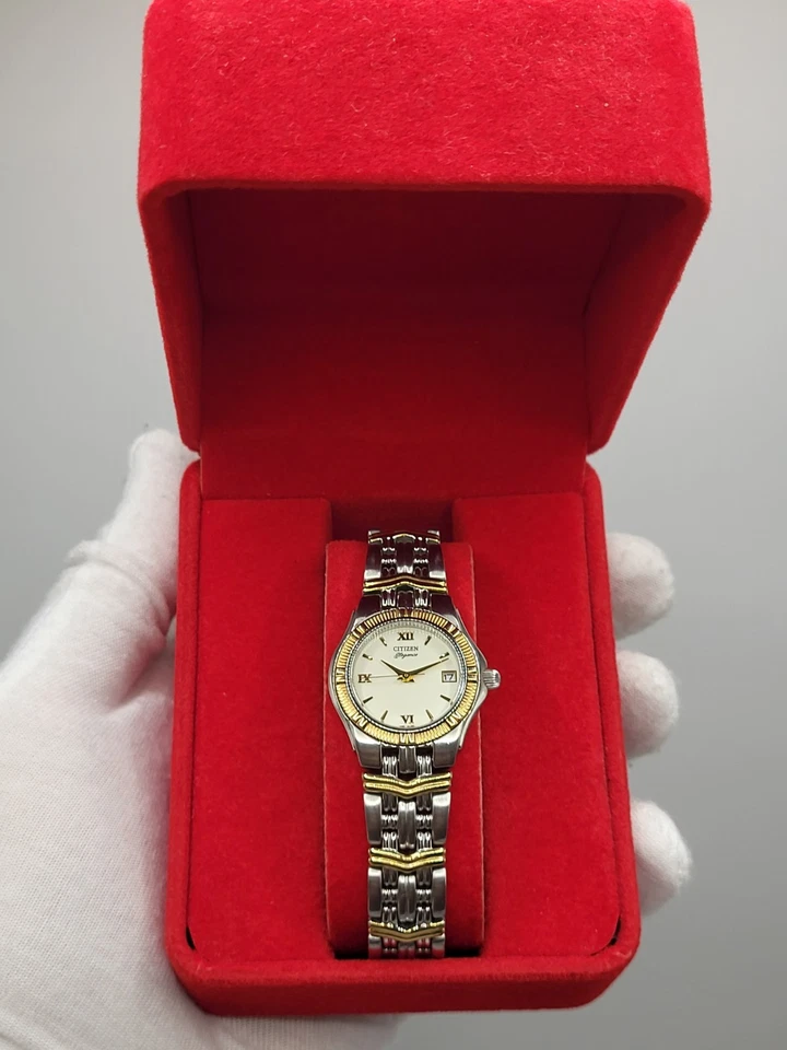 JAPÓN [COMO NUEVO] Reloj de cuarzo para mujer Citizen Eligence 25 mm años 90 EU0234-59A Foto 2 de 4