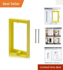 1/2 Inch Yellow Electrical Outlet Extender - Hassle-Free Setup Safety Upgrade