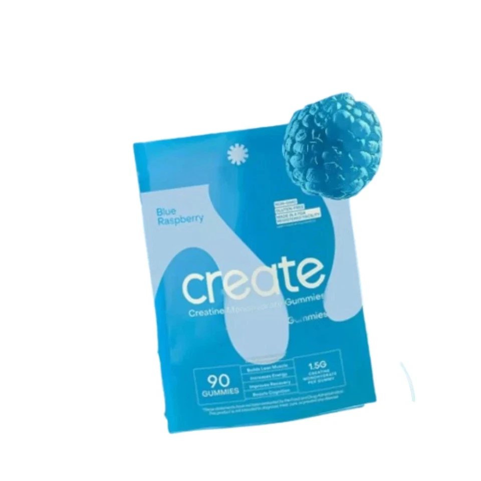 Create Creatine Monohydrate Gummies – Framboesa Azul – 90 unidades – NOVO E LACRADO - Imagem 2 de 4