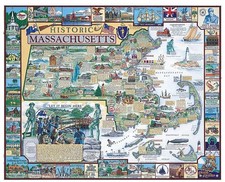 Historic Massachusetts - 1000pc Jigsaw Puzzle By White Mountain