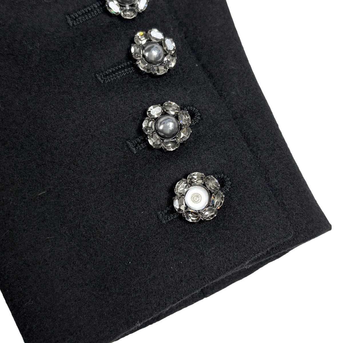CHANEL (Interlocking) CC logo button long coat 08… - image 4