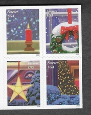 2016 US 5145-5148 BOOKLET BLOCK OF 4 CHRISTMAS FOREVER RATE MNH