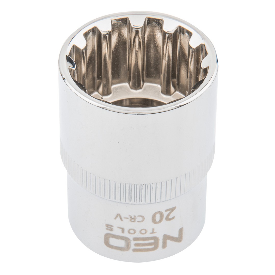 Fits TOPEX-NEO-GRAPHITE NARZ�DZIA 08-592 SPLINE SOCKET 1/2"", 20MM, NEO