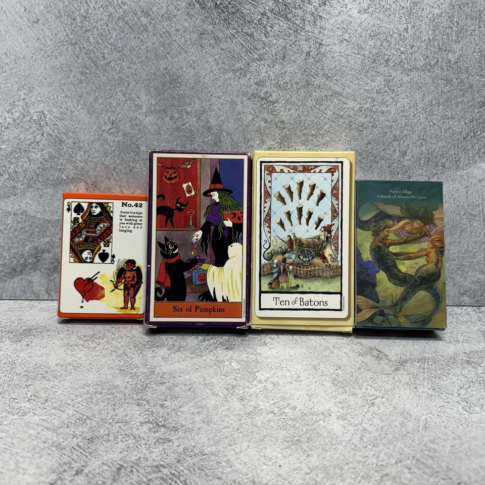 Tarot Card Lot Gypsy Witch Old English Mermaids Complete Decks Fortune Telling S - Image 4 of 4