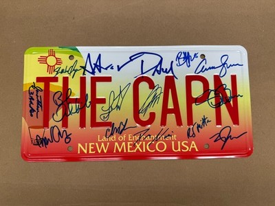 Breaking Bad cast of 14 signed license plate autographed BrBa autograph RARE