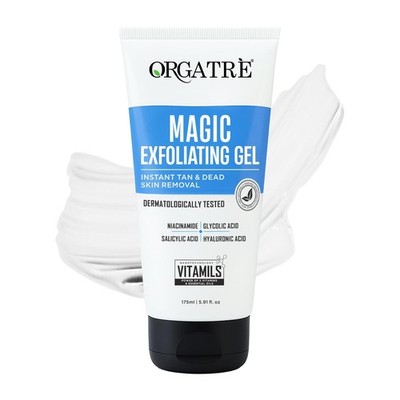 ORGATRE Magic Exfoliating Scrub Gel for instant tan & dead skin removel - 200 gm