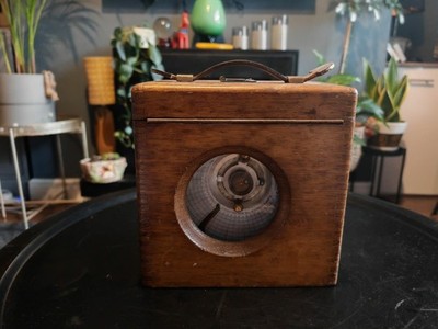 Vintage Belgium Toulet Imperator Racing Pigeon Clock In Oak Case. Fully Working